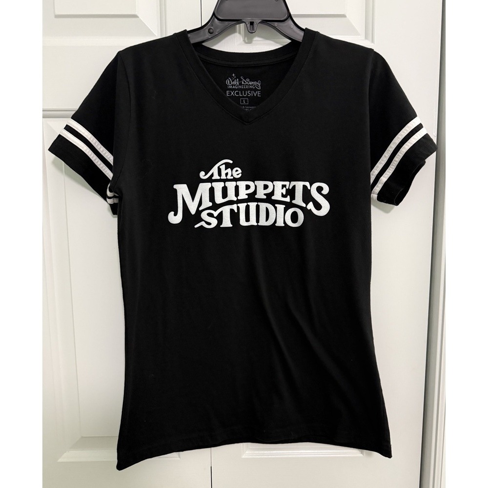 RARE The Muppets Studio Disney Exclusive Black White Womens T-Shirt‎ Size Large